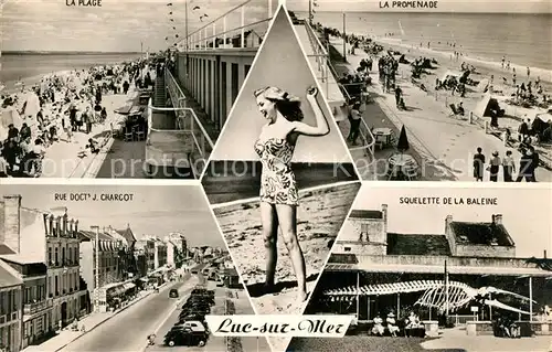 AK / Ansichtskarte Luc sur Mer La Plage La Promenade Rue Docts J Charcot Squelette de la Baleine Luc sur Mer