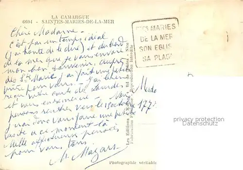 AK / Ansichtskarte Saintes Maries de la Mer Vue partielle Saintes Maries de la Mer