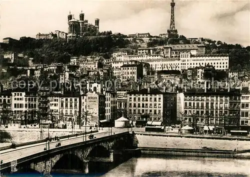 AK / Ansichtskarte Lyon_France Le Pont au Change et coteau de Fourviere Lyon France