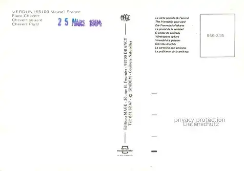 AK / Ansichtskarte Verdun_Meuse Place Chevert  Verdun Meuse