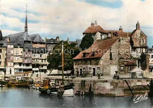 AK / Ansichtskarte Honfleur Le Bassin de lOuest et la Lieutenance Honfleur