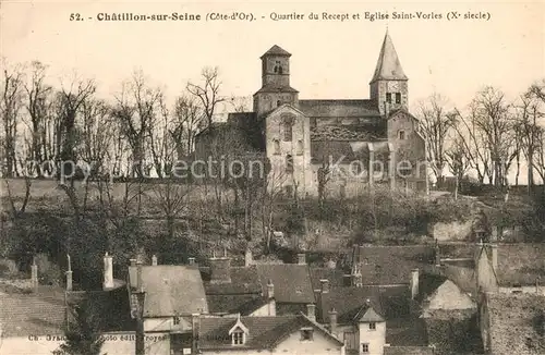 AK / Ansichtskarte Chatillon sur Seine Quartier du Recept Eglise Saint Vorles Xe siecle Chatillon sur Seine
