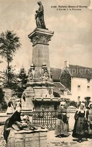 AK / Ansichtskarte Sainte Anne d_Auray Entree a la Fontaine Statue Sainte Anne d Auray