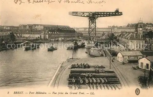 AK / Ansichtskarte Brest_Finistere Port Militaire vue prise du Grand Pont Brest_Finistere