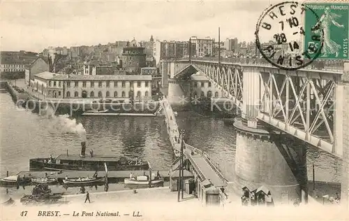 AK / Ansichtskarte Brest_Finistere Pont National Brest_Finistere