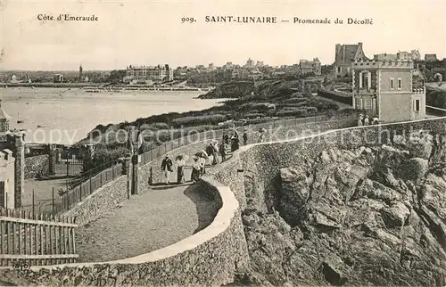 AK / Ansichtskarte Saint Lunaire Promenade du Decolle Cote d Emeraude Saint Lunaire