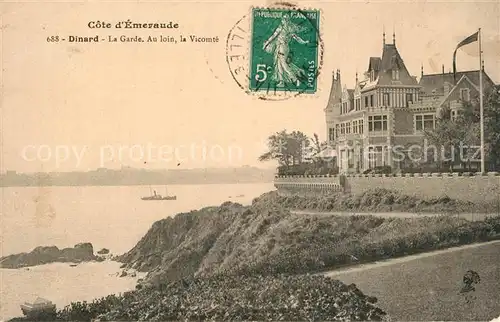 AK / Ansichtskarte Dinard_Ille_et_Vilaine_Bretagne La Garde au loin la Vicomte Cote d Emeraude Dinard_Ille