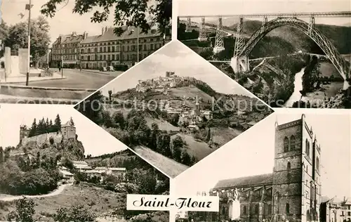 AK / Ansichtskarte Saint Flour_Cantal Les Promenades Viaduc de Garabit Chateau feodal de Sailhans Cathedrale Saint Flour Cantal