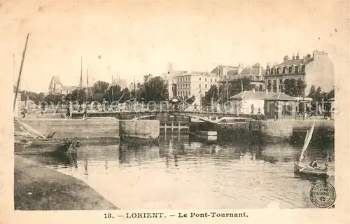 AK / Ansichtskarte Lorient_Morbihan_Bretagne Pont Tournant Drehbruecke Lorient_Morbihan_Bretagne