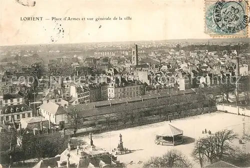 AK / Ansichtskarte Lorient_Morbihan_Bretagne Place d Armes et vue generale de la ville Lorient_Morbihan_Bretagne