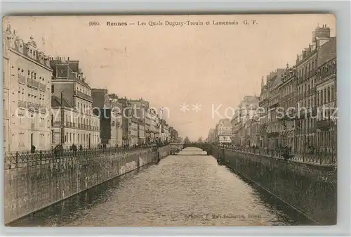 AK / Ansichtskarte Rennes_Ille et Vilaine Les Quais Duguay Trouin et Lamennais 