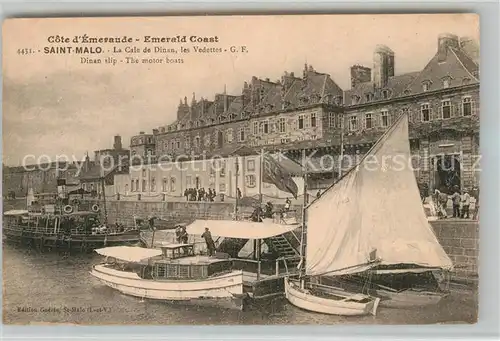 AK / Ansichtskarte Saint Malo_Ille et Vilaine_Bretagne La Cale de Dinan les Vedettes Saint Malo_Ille et Vilaine