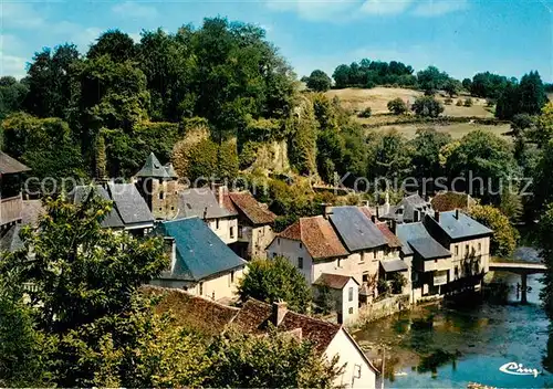 AK / Ansichtskarte Segur le Chateau Cite medievale Bords de l Auvezere et le chateau Segur le Chateau