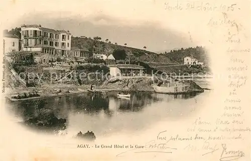 AK / Ansichtskarte Agay_Var Grand Hotel et la Gare Agay_Var