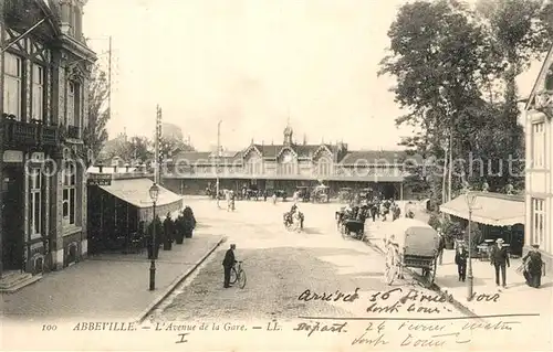 AK / Ansichtskarte Abbeville_Somme Avenue de la Gare Abbeville_Somme