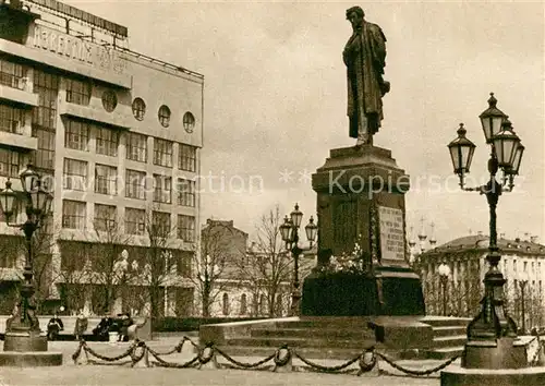 AK / Ansichtskarte Moskau_Moscou Denkmal Puschkin Moskau Moscou