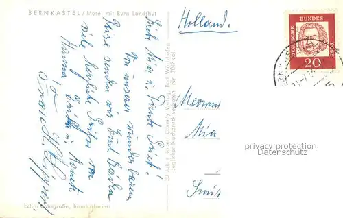 AK / Ansichtskarte Bernkastel Kues Moselpartie Bernkastel Kues