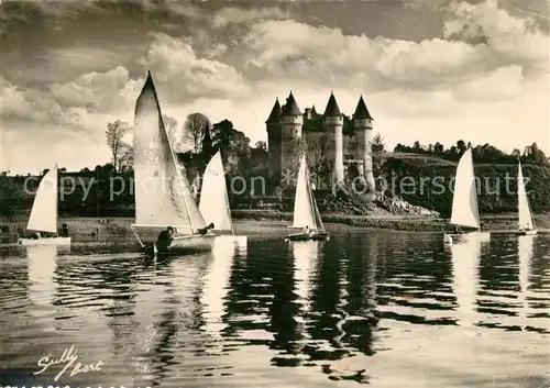 AK / Ansichtskarte Val_Lanobre Voiliers Port du Yachting Club Bortois sur le lac du barrage de Bort Chateau Val_Lanobre