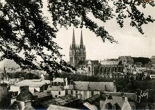 AK / Ansichtskarte Quimper Vue generale prise de Frugy Eglise Quimper
