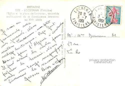 AK / Ansichtskarte Locronan Eglise Place Architecture Renaissance bretonne XVIe siecle Locronan