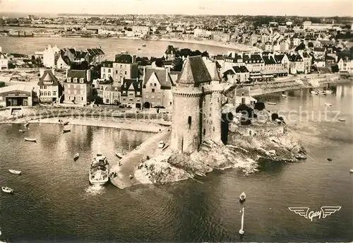 AK / Ansichtskarte Saint Servan_Ille et Vilaine Tour et Cale Solidor Embarcadere du Bac pour Dinard vue aerienne Saint Servan