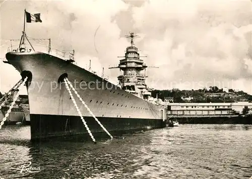 AK / Ansichtskarte Brest_Finistere Bateau Richelieu au mouillage en rade Brest_Finistere