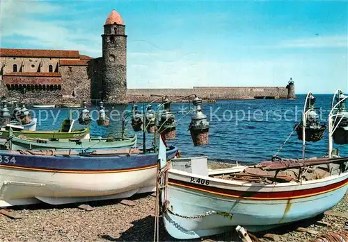 AK / Ansichtskarte Collioure Le port bateaux de peche Cote Vermeille Collioure