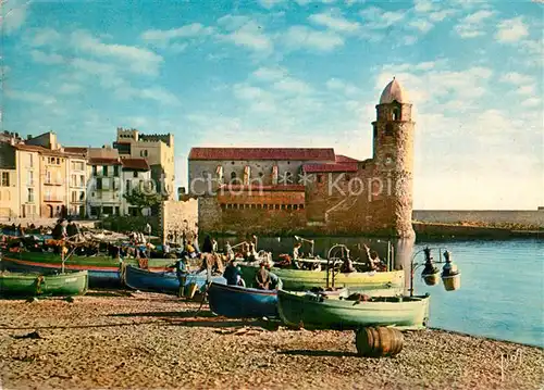 AK / Ansichtskarte Collioure Port des pecheurs Bateaux Chateau Tour Collioure