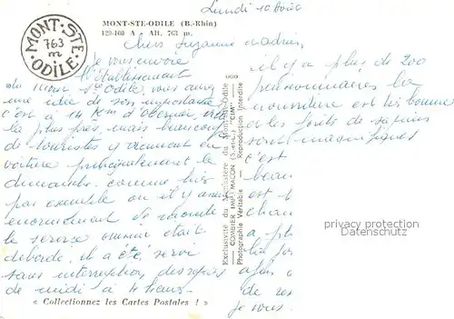 AK / Ansichtskarte Mont Sainte Odile_Mont Ste Odile Cloitre vue aerienne Kloster Mont Sainte Odile