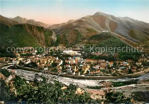 AK / Ansichtskarte Amelie les Bains Palalda Vue d ensemble au fond Gorges du Mondony Amelie les Bains Palalda