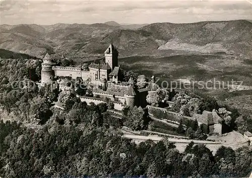 AK / Ansichtskarte Haut Koenigsbourg_Hohkoenigsburg Chateau vue aerienne Haut Koenigsbourg