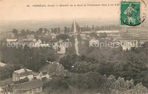 AK / Ansichtskarte Verneuil sur Avre Quartier de la Gare Promenade  Verneuil sur Avre