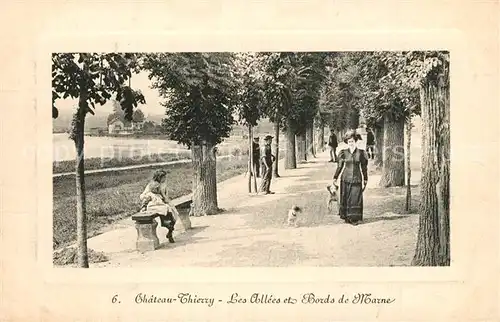AK / Ansichtskarte Chateau Thierry Les Allees Bords de Marne Chateau Thierry