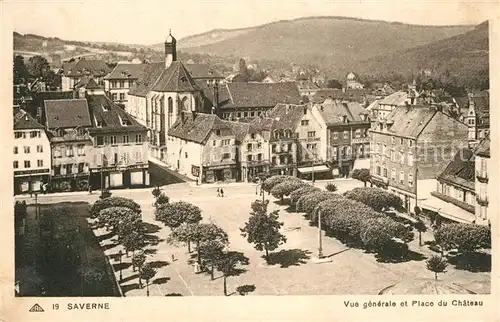 AK / Ansichtskarte Saverne_Bas_Rhin_Alsace Panorama Place du Chateau Saverne_Bas_Rhin_Alsace