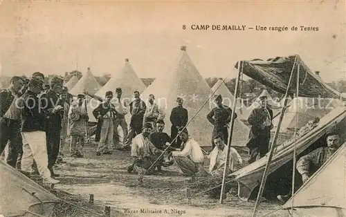 AK / Ansichtskarte Camp_de_Mailly Une rangee de Tentes Camp_de_Mailly