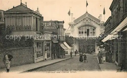 AK / Ansichtskarte Dinard_Ille_et_Vilaine_Bretagne La Rue Entredd du Casino Dinard_Ille