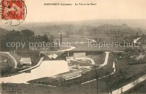 AK / Ansichtskarte Pont Farcy Vire Quais Pont Farcy