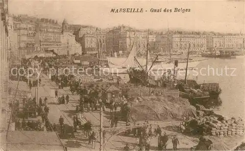 AK / Ansichtskarte Marseille_Bouches du Rhone Quai des Belges Marseille