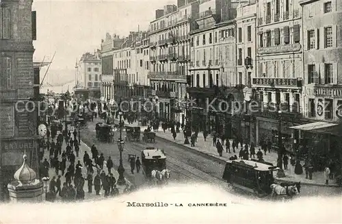 AK / Ansichtskarte Marseille_Bouches du Rhone Cannebiere  Marseille