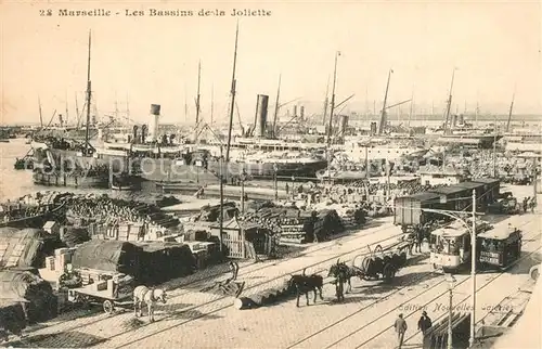 AK / Ansichtskarte Marseille_Bouches du Rhone Bassins de la Joliette  Marseille