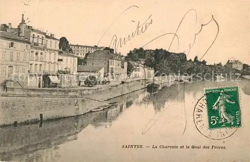 AK / Ansichtskarte Saintes_Charente Maritime Quai des Freres  Saintes Charente Maritime