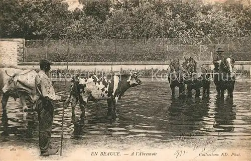 AK / Ansichtskarte Beville le Comte A l abreuvoir Beville le Comte