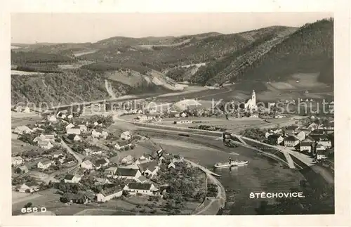 AK / Ansichtskarte Stechovice Fliegeraufnahme Stechovice