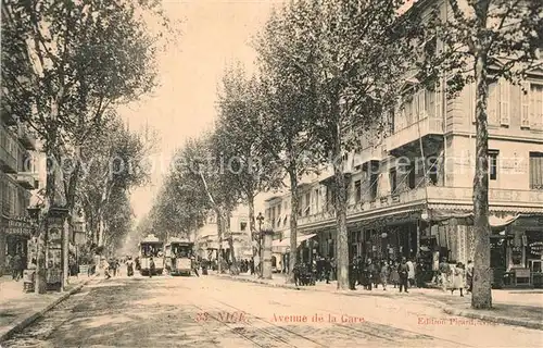 AK / Ansichtskarte Nice_Alpes_Maritimes Avenue de la Gare Tram Nice_Alpes_Maritimes
