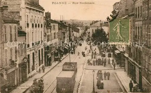 AK / Ansichtskarte Roanne_Loire Rue Nationale Roanne Loire