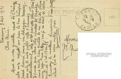 AK / Ansichtskarte Ecommoy Un coin de la Place Ecommoy