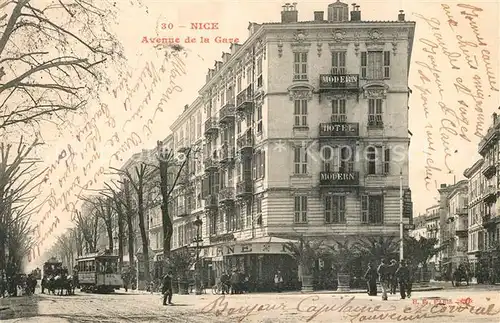 AK / Ansichtskarte Nice_Alpes_Maritimes Avenue de la Gare Nice_Alpes_Maritimes