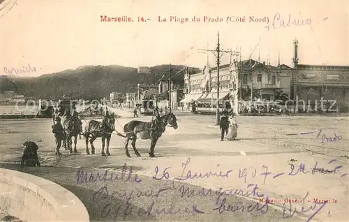 AK / Ansichtskarte Marseille_Bouches du Rhone Plage du Prado Marseille