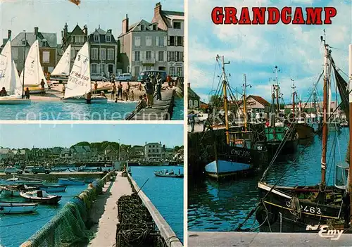 AK / Ansichtskarte Grandcamp_Maisy_Calvados Ecole de voile et le port Grandcamp_Maisy_Calvados