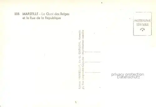 AK / Ansichtskarte Marseille_Bouches du Rhone Le Quai des Belges et la Rue de la Republique Marseille